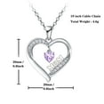 thumbnail image 5 of Emma Manor EM 14k White Gold-plated Mom Heart Women Jewelry Pendant Necklace, 5 of 6