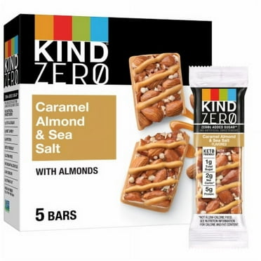 2X - KIND ZERO Caramel Almond & Sea Salt Nut Bars