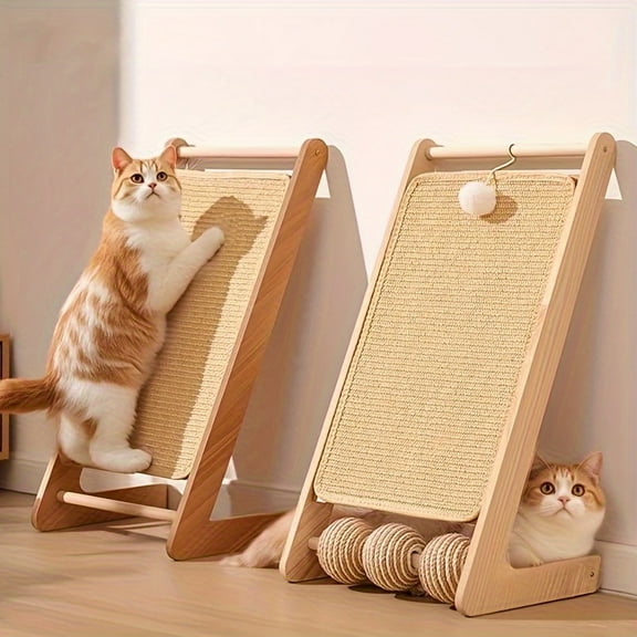 [Sturdy Cat Scratching Board] Sturdy Sisal 1 Cat Scratching Board | Clutter-Free, Sofa-Safe Design for Exercise and Rest - Perfect Gift for Your Cat