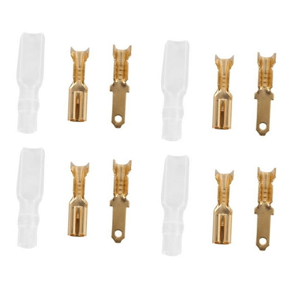800Pcs Female Male Spade Crimp Terminals Sleeve Wire Wrap Connector for 22-16 Awg 2.8mm