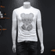 thumbnail image 5 of Camisetas de hombre con estampado liso y parte superior verde de Katoen, ropa urbana, camiseta con gráfico de acuarela para hombre, ropa de anime de secado rápido, 5 of 5