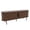 Walnut, variant on IVV Oval TV Cabinet with Fluted Sliding Doors, Modern Media Console Entertainment Stand with Metal Legs & Anti-Slip Pads for Home Office, 58" x 14" x 23", Oak Finish