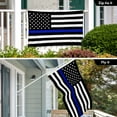 thumbnail image 3 of G128 Combo Pack: 6 Ft Tangle Free Aluminum Spinning Flagpole (Silver) & Thin Blue Line Flag 3x5 Ft, LiteWeave Pro Series Printed 150D Polyester, 4 Corner Brass Grommets | Pole with Flag Included, 3 of 9
