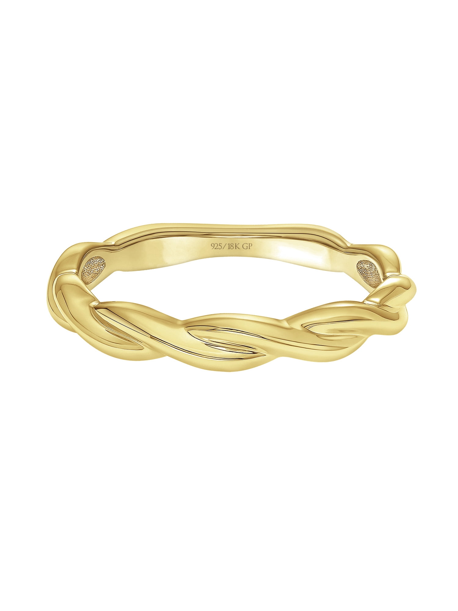 Keepsake Twist Stackable Anniversary Ring in 18k Yellow Gold over Sterling Silver