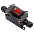 thumbnail image 1 of (Gift Of K) IP67 Waterproof Inline Cord Switch 12V DC 20A DPST 4 Pin 2 Position On/Off Outdoor with Green Light Rocker Button, Line Input and Output Both Sides DC, 1 of 5