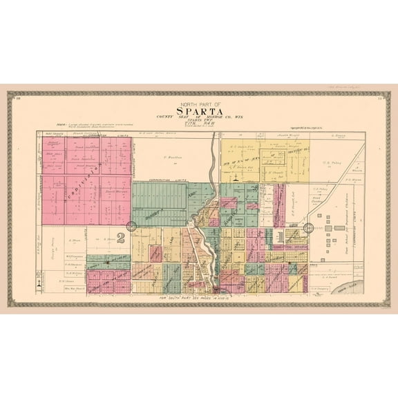 Historic City Map - Sparta Wisconsin - Ogle 1915 - 39.71 x 23 - Vintage Wall Art