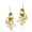 Brown, variant on Green Aventurine Cluster Purple Shell Drop Sterling Silver Earrings