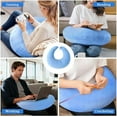 thumbnail image 3 of CJC Gaming Pillow Arm Support Pillow for Back & Arms, U-Shaped Lap Pillow for Adults Gaming, Reading, Working (Blue), 3 of 10