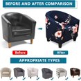 thumbnail image 6 of LINLIN Club Chair Slipcover, tub chair covers 2 piece, Universal Spandex Pattern Armchair Sofa Cover Cover Couch Slipcover for Living Room Club Bar Counter, 6 of 7