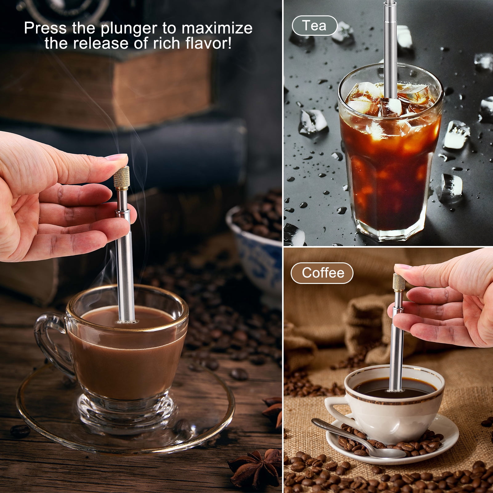 Final Press Coffee Infuser Stainless Steel Press Type Coffee Filter