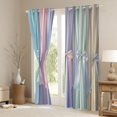 thumbnail image 3 of jejeloiu Colorful Bowknot Pattern Curtains Pack of 2 (42x84 Each),Multicolor Ribbon Bowtie Curtains Blackout For Kids, 3 of 6