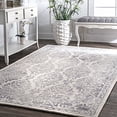 thumbnail image 1 of nuLOOM Tapis de Laine à Boucle à Main Krause 4' x 6' Gris, 1 of 4