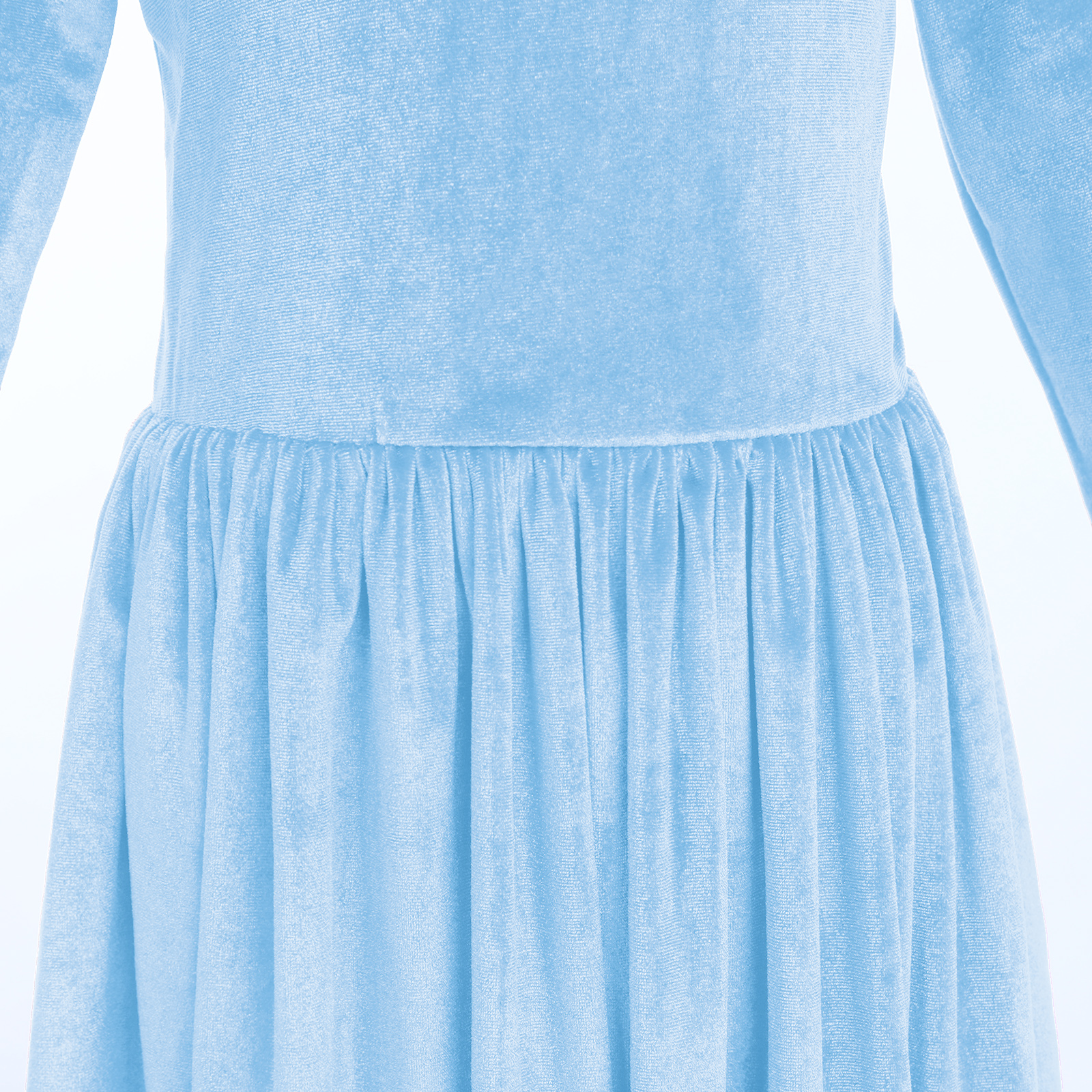 IBTOM CASTLE Kids Little Girls Maxi Velvet Dress with Pockets Long Sleeve  Casual Pageant Party Evening Gown 5-6 Years Sky Blue - Walmart Business  Supplies