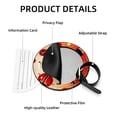 thumbnail image 4 of Seven Starred Ladybird 2Pcs PU Leather Round Luggage Tags with Privacy Cover and Name ID Tag for Suitcase, Handbags, Backpacks, School Bags, 4 of 6