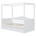 thumbnail image 4 of Twin Size Canopy Daybed with 2 Drawers, White, 4 of 9