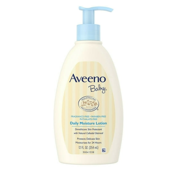 Aveeno Baby Daily Moisture Lotion w/ Natural Colloidal Oatmeal 12oz, 2-Pack