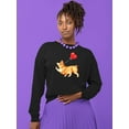 thumbnail image 2 of Welsh Corgi W Heart Balloon. Sweatshirt Women -Image by Shutterstock, Female Medium, 2 of 4