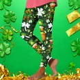 thumbnail image 5 of QATAINLAV St Patricks Day Leggings for Women Saint Patrick Outfit Cute Shamrock Graphic Yoga Pants Holiday Party Clothes Gold M, 5 of 7