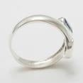 thumbnail image 3 of LBG British Made 18k White Gold Natural London Blue Topaz Womens Band Ring - 33 size options - Size 10.75, 3 of 6