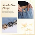 thumbnail image 4 of 8 Sets Pant Waist Tightener Topboutique Flower Jeans Button Pins Adjustable Waist Buckle No Sew Pants Clips Decorative Waist Buckles for Loose Jeans, Pants, Skirts, Sleeves, 4 Colors, 4 of 7