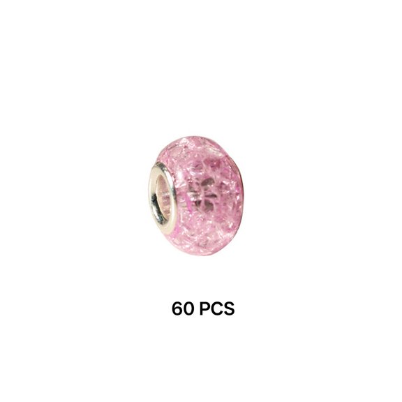 DESIGNICE Beads for Bracelets Making,Colorful Crackle Resin Beads Beads for Crafts,Perfect for DIY Jewelry Crafting Spacer Beads,Purple
