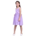 thumbnail image 6 of Miaeowve Kids Chiffon Wedding Bridesmaid Flower Girl Dress Summer Birthday Party Sleeveless V Neck Ball Gown Lavender 8, 6 of 7
