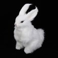 thumbnail image 4 of Mini Realistic Plush Rabbit Lifelike Animal Easter Home Room Ornament Simulation Toy Model Gift(White) LYUMO familiar, 4 of 6