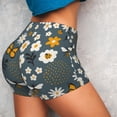thumbnail image 3 of KLL Flowers and Bee Pattern Workout Shorts for Women Scrunch Short Gym Yoga Running Sport Active Exercise Fitness Shorts, 3 of 8