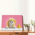 thumbnail image 4 of Daiia A Funny Cat Print Canvas Decorative Picture – 30x40in Artistic Wall Art, Ready-to-Hang Canvas Print for Living Room（Horizontal）, 4 of 6