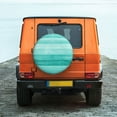 thumbnail image 6 of Yiaed Teal Turquoise Print Tire Wheel Cover, Waterproof Spare Tire Cover Fit for Jeep, Truck,Trailer, RV, SUV, Camper and Most Vehicle-15 inch, 6 of 6