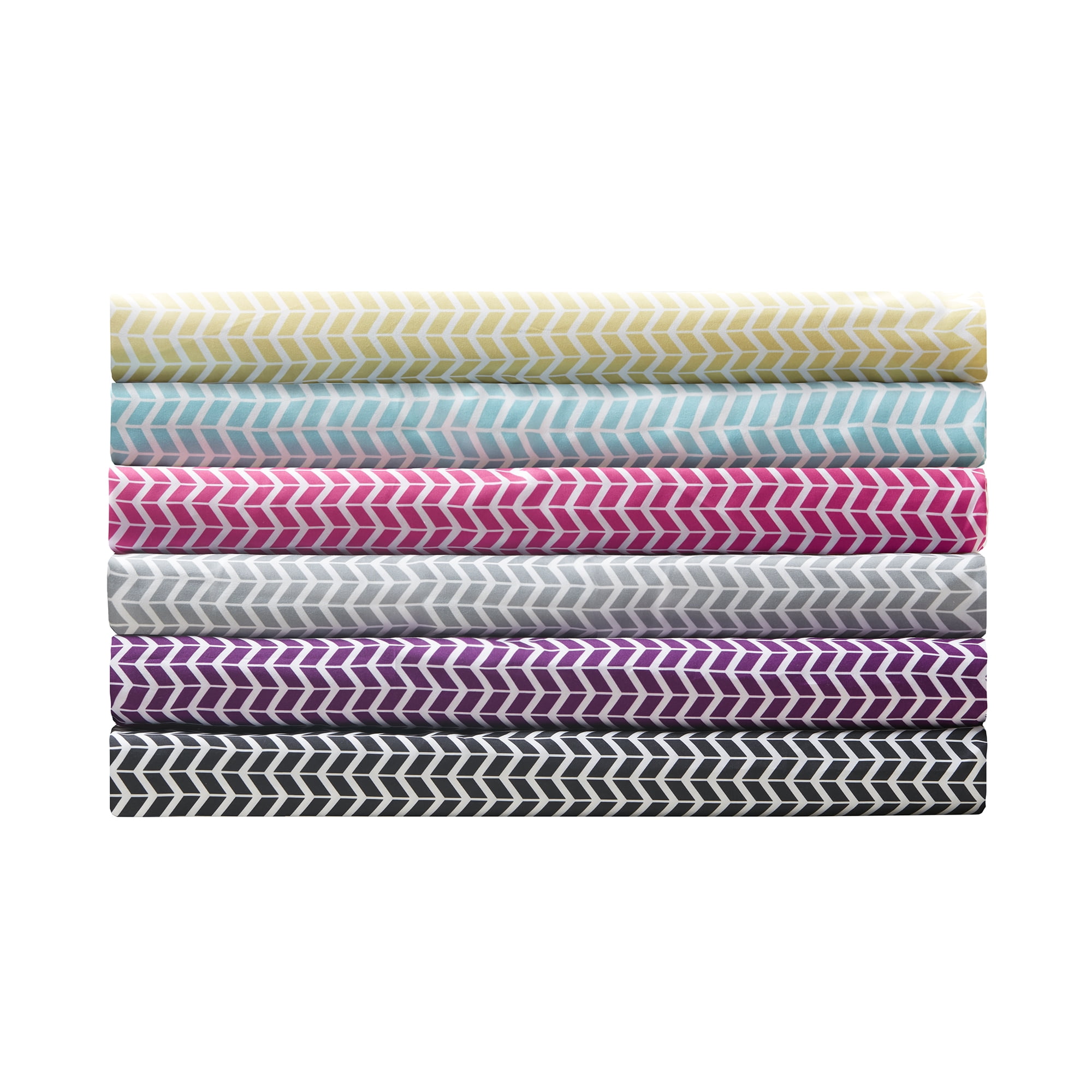 Comfort Classics Chevron Ultra Soft Microfiber Sheet Set Yellow Twin Walmart Com Walmart Com