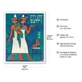 thumbnail image 2 of Egypt - United Arab Republic - Egyptian Hieroglyphs - Vintage Travel Poster by M. Buthyne c.1960 - Fine Art Matte Paper Print (Unframed) 16x20in, 2 of 4