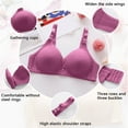 thumbnail image 4 of Aofany 2024! Womens Plus Size Bra,Woman's Solid Gathered Together Large Size Daily Bra No Rims Underwear, 4 of 7