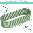 thumbnail image 2 of OGKBIR 8FT(L)×4FT(W)×2FT(H) Galvanized Raised Garden Bed Outdoor, Metal Raised Garden Beds for Flower, Raised Planter Box Outdoor for Herb, Vegetable-Light Green, 2 of 6