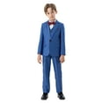 thumbnail image 2 of MKOSPLRT 12M-14Y Boys' 6-Piece Blazer Suit Set Jacket + Dress Shirt + Vest + Pants + Bow Tie + Pocket Square Formal Wedding Pageant Outfit, 2 of 9