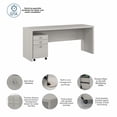 thumbnail image 3 of Echo 72W Computer Desk with Drawers in Gray Sand - Engineered Wood, 3 of 6