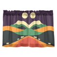 thumbnail image 7 of Yayeee Kitchen Curtains Tier Pair Light Filtering 27"x24" Rod Pocket Short Cafe Window Panel, Purple Mountain, 7 of 7