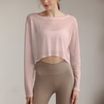 thumbnail image 2 of Camiseta de yoga de algodón para mujer, blusa holgada, ajustada, transpirable, para correr, deportes, fitness, manga larga, moda, 2 of 5