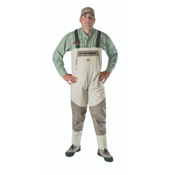 Caddis Mens Long Beige/Brown Northern Guide Breathable Stockingfoot Waders