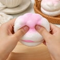 thumbnail image 4 of Cream Pineapple Bun Squishy Toy, Bolo Bao Bread Stress Ball with Cream Filling, Slow Rising Fidget Toy, Anxiety Relief Stress Relief Sensory Toy for Kids Adults, Desk Decor Gift, 4 of 4