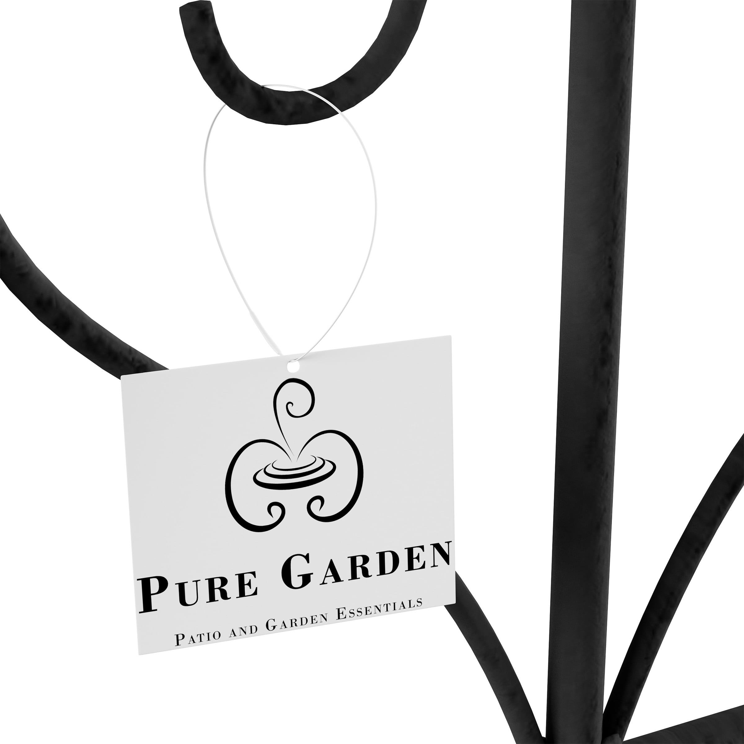 Pure Garden Set of 2 Decorative Garden Trellis for Climbing Plants (Black)