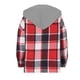thumbnail image 4 of Abrigo y chaquetas casuales con capucha de manga larga para mujer, abrigo largo de lana a cuadros con capucha y botones sueltos a la moda para mujer, 4 of 4