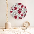 thumbnail image 5 of Gaeub Leaves And Anemone Flowers In Red Grey Print Ceramic Plate,Dinner Plates,Bone China Decorative Plates with Display Stand,Art Ceramic Ornaments for Wall Hanging Decoration-7in, 5 of 6