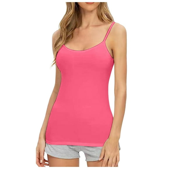 GDREDA Longline Tank Tops For Leggings V Singlet Top Pour Femme Women's Tanks & Camis RD1,S