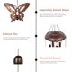thumbnail image 3 of Campanas de viento de mariposa, campanillas de viento de jardín para decoración interior y exterior, adecuadas para decoración de jardín interior, con gancho, regalos de cumpleaños, 3 of 5