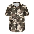 thumbnail image 4 of cllios Men's Hawaiian Shirt Casual Short Sleeve Button Down Shirt Summer Camo Beach Shirt Aloha Holiday Party Tops, 4 of 5