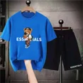 thumbnail image 5 of Shirts Shorts Suit Man Oversized Clothing Summer Tracksuit Casual Streetwear Korea Style Bear Cotton Mens T-Shirt Sets, 5 of 7