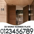 thumbnail image 4 of KDJ Glossy 3D House Number Door Plate Sign Outdoor Hotel Room Number Black, 4 of 4