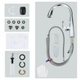 thumbnail image 6 of Wowow Pull Down Kitchen Faucet with Dual Function Sprayer,Single Handle Gooseneck Chrome Kitchen Faucet with Soap, 6 of 6