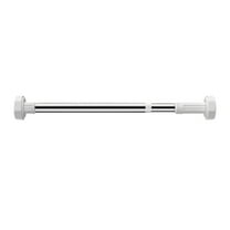 Telescopic Curtain Rod, Stainless Steel Shower Curtain Pole, No Drilling Layout, Adjustable Bathroom Curtain Rod for Space Optimization, Easy Install, Metal Retractable Pole for Home Use